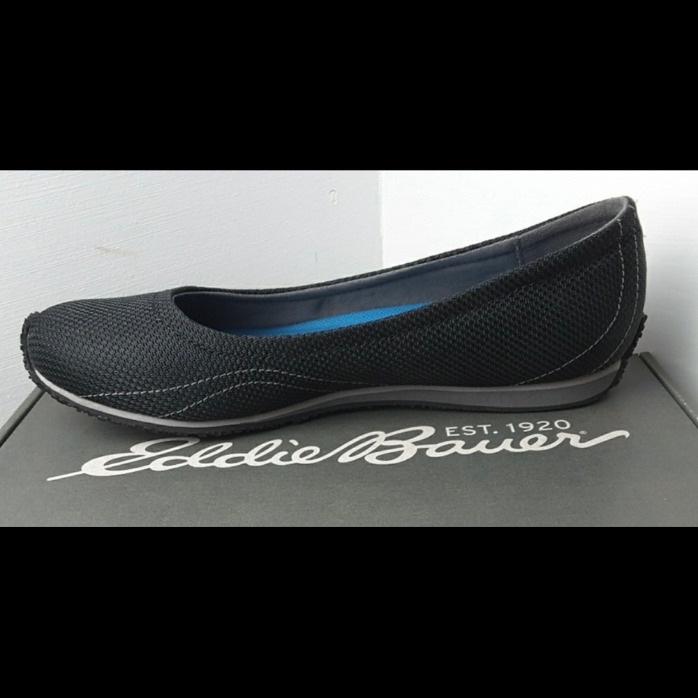 New Eddie Bauer JOSEPHINE Black Ballet style Shoes 8M
